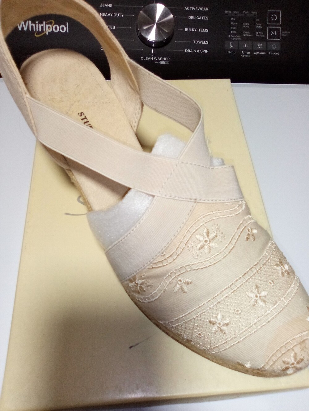 Studio Works embroidered Natural Espadrille style:Marla sz.11